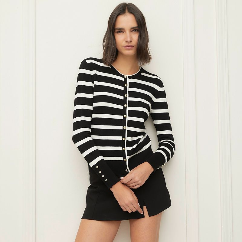 BASEMENT - Cardigan Mujer de Rayas Basement