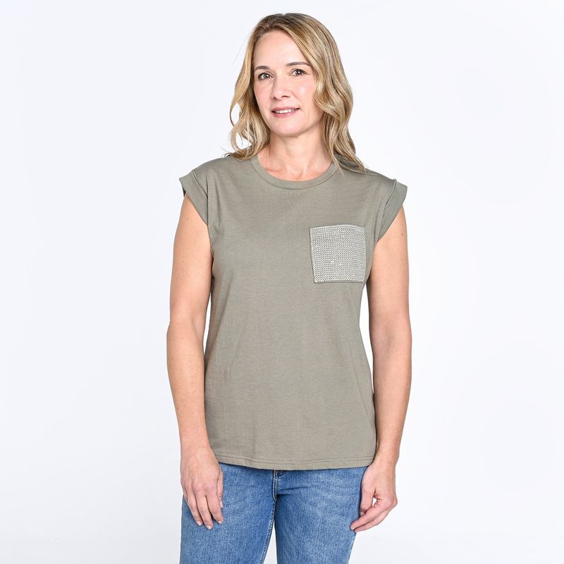 SOUTHLAND - Camiseta Mujer Manga corta de Algodón Southland