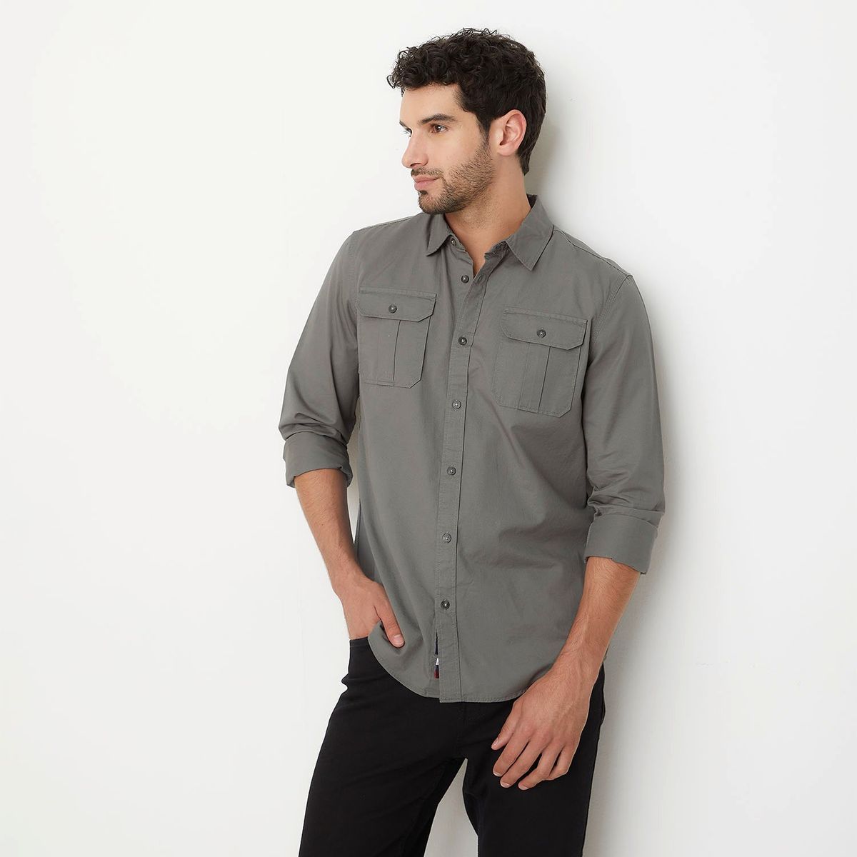 UNIVERSITY CLUB - Camisa Hombre Manga larga de Algodón University Club