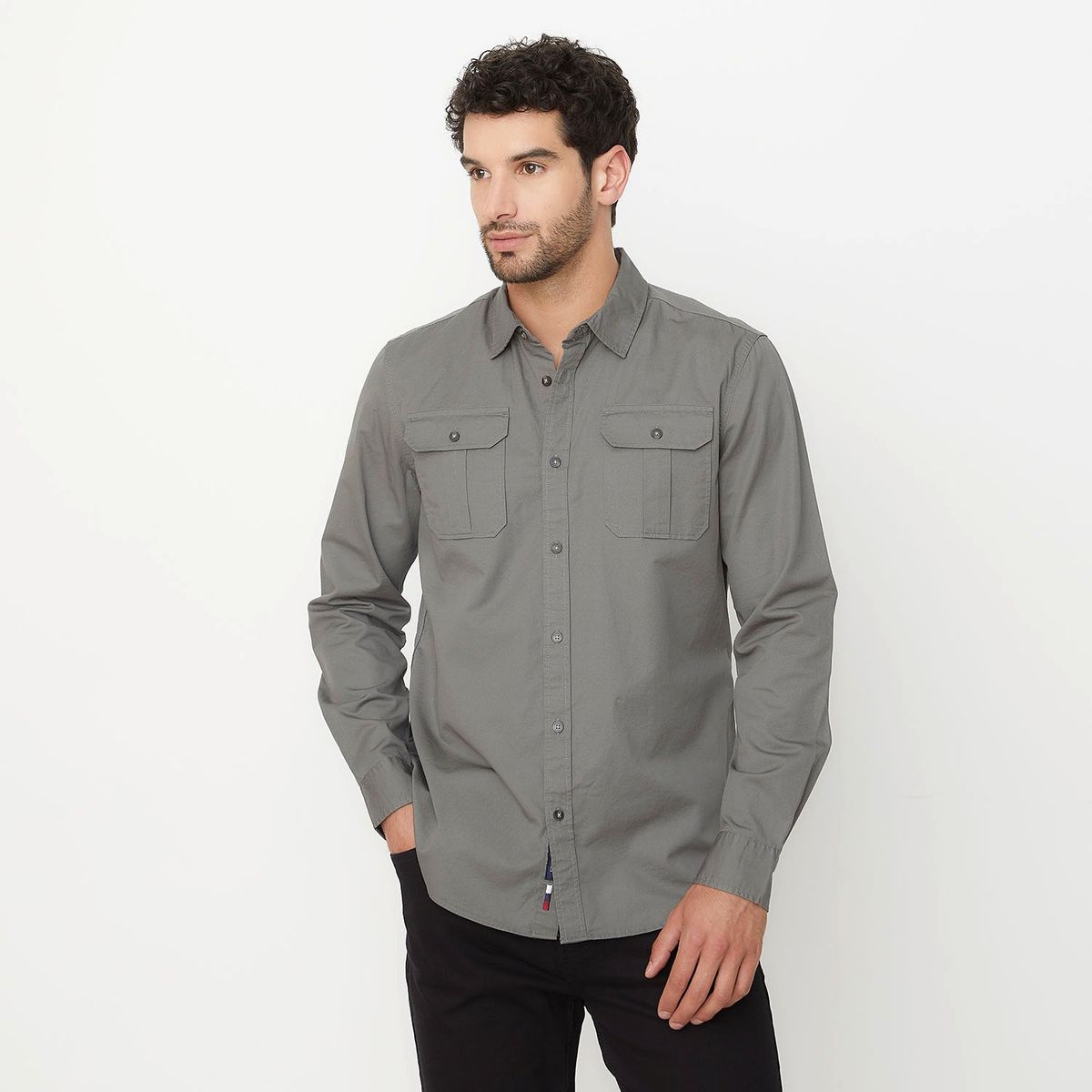 UNIVERSITY CLUB - Camisa Hombre Manga larga de Algodón University Club