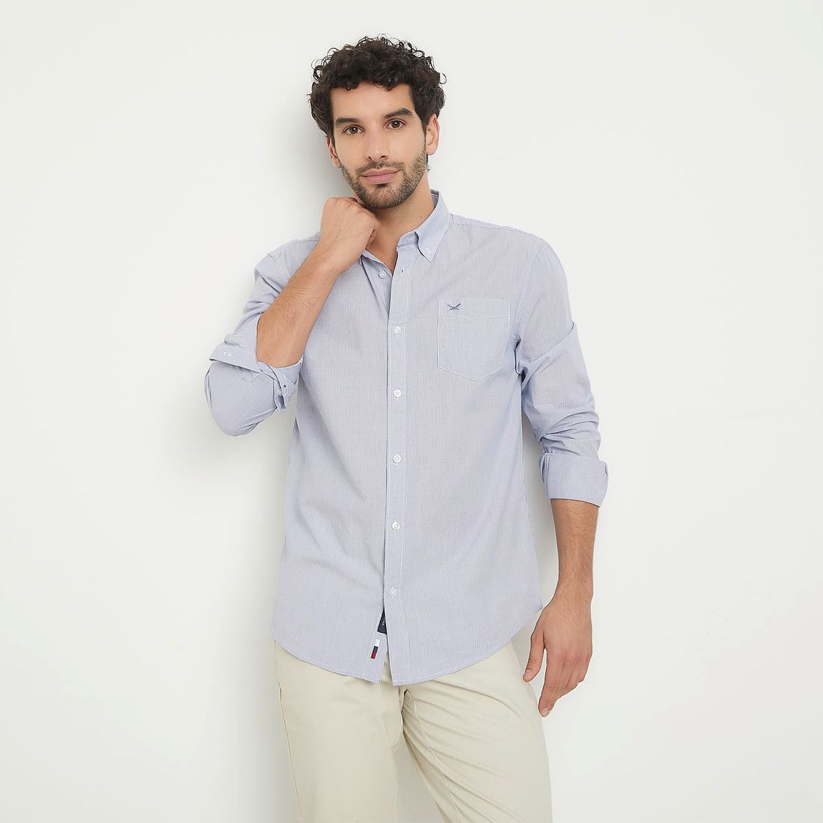 UNIVERSITY CLUB - Camisa Hombre Manga larga de Algodón University Club