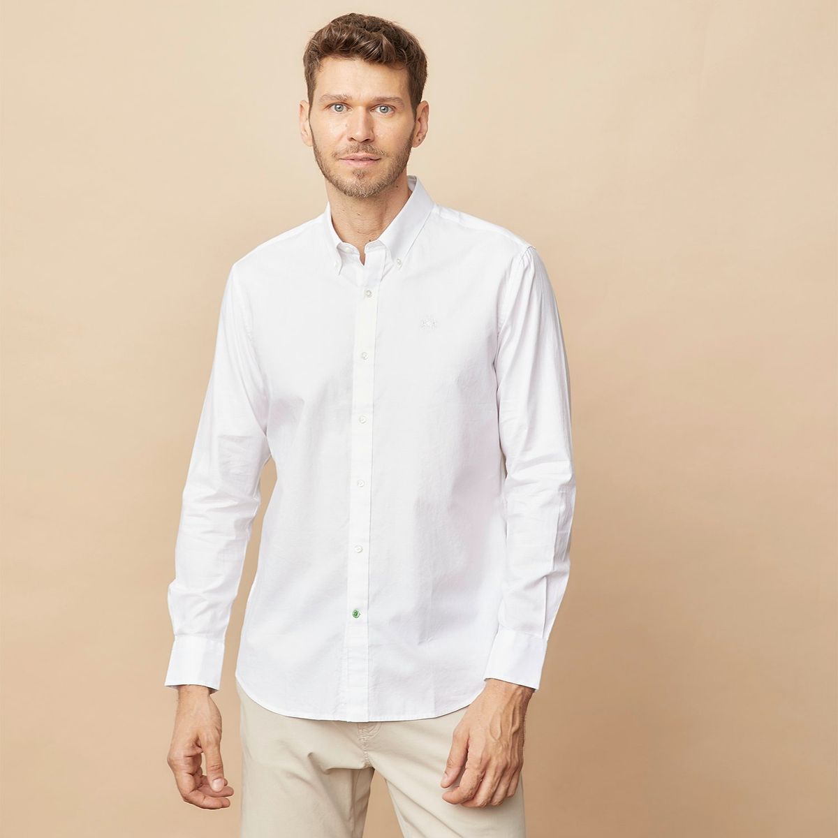 LA MARTINA - Camisa Hombre Manga larga Recto de Algodón La Martina