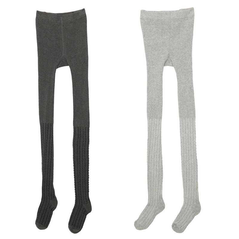 ELV - Medias para Niña Pack de 2 unidades Cintura elásticada de Algodón ELV