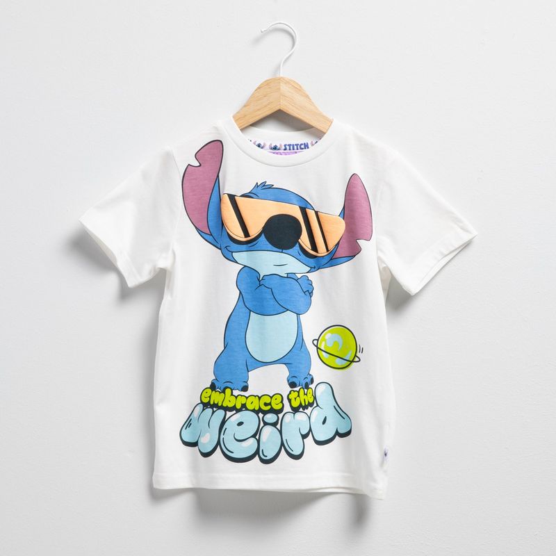 LILO & STITCH - Camiseta para Niña Manga corta Lilo & Stitch de Algodón 