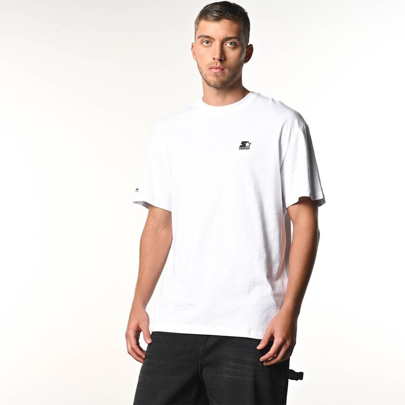 STARTER - Camiseta Hombre Manga corta con Logo de Algodón Starter