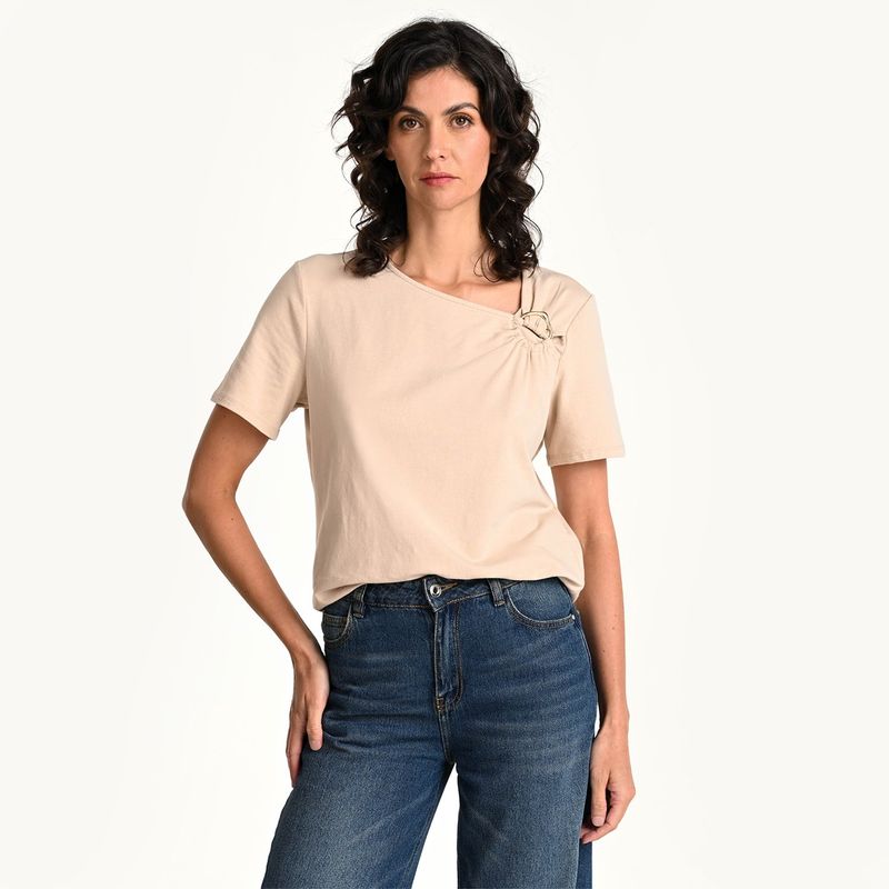 SOUTHLAND - Blusa Mujer Manga corta de Algodón Southland