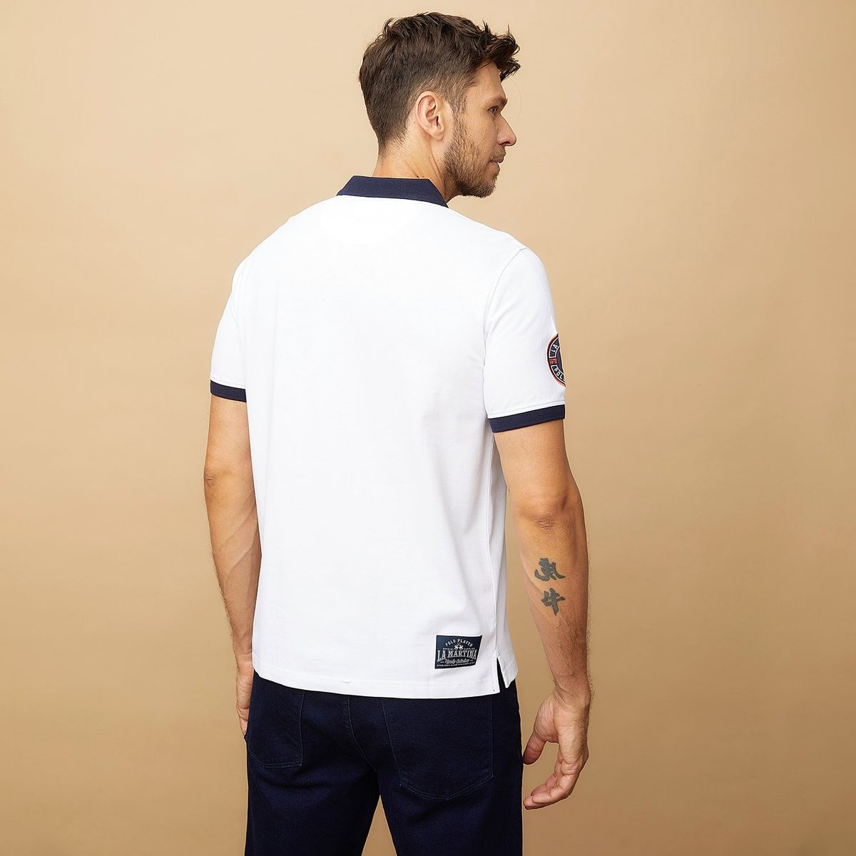 LA MARTINA - Camiseta polo Hombre Manga corta con Estampado de Algodón La Martina