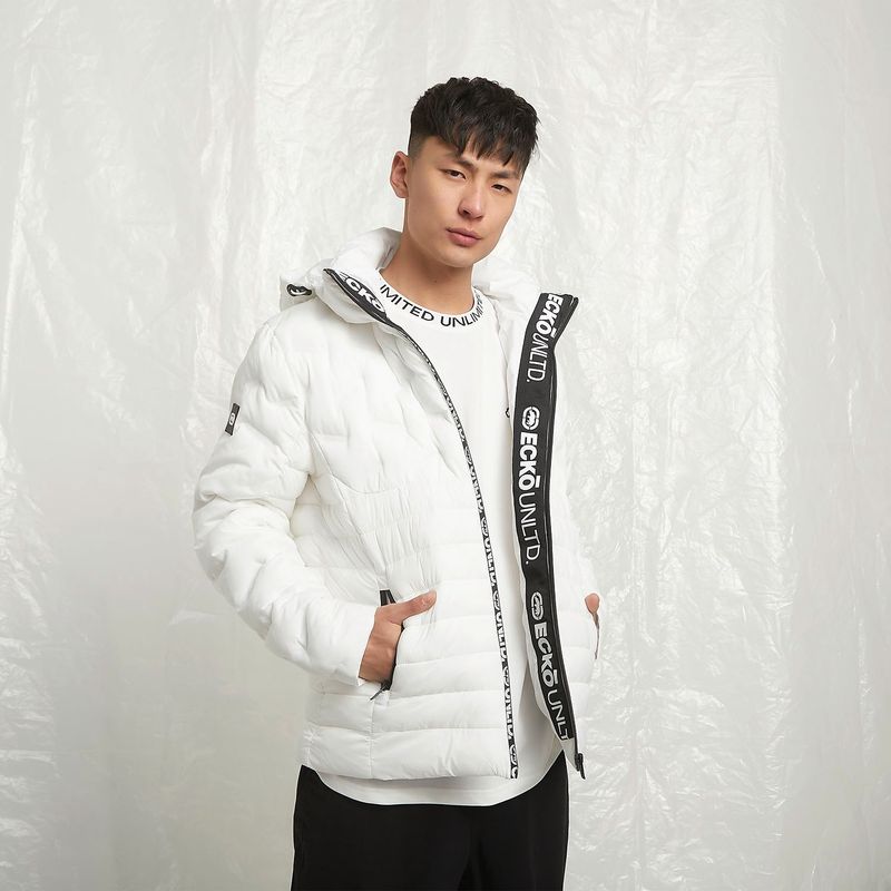 ECKO - Chaqueta acolchada Hombre con Logo Ecko