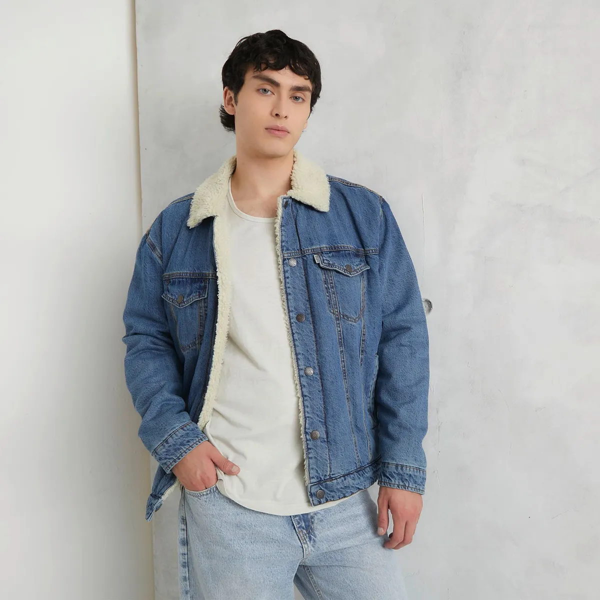 BEARCLIFF - Chaqueta de jean Hombre de Algodón Bearcliff