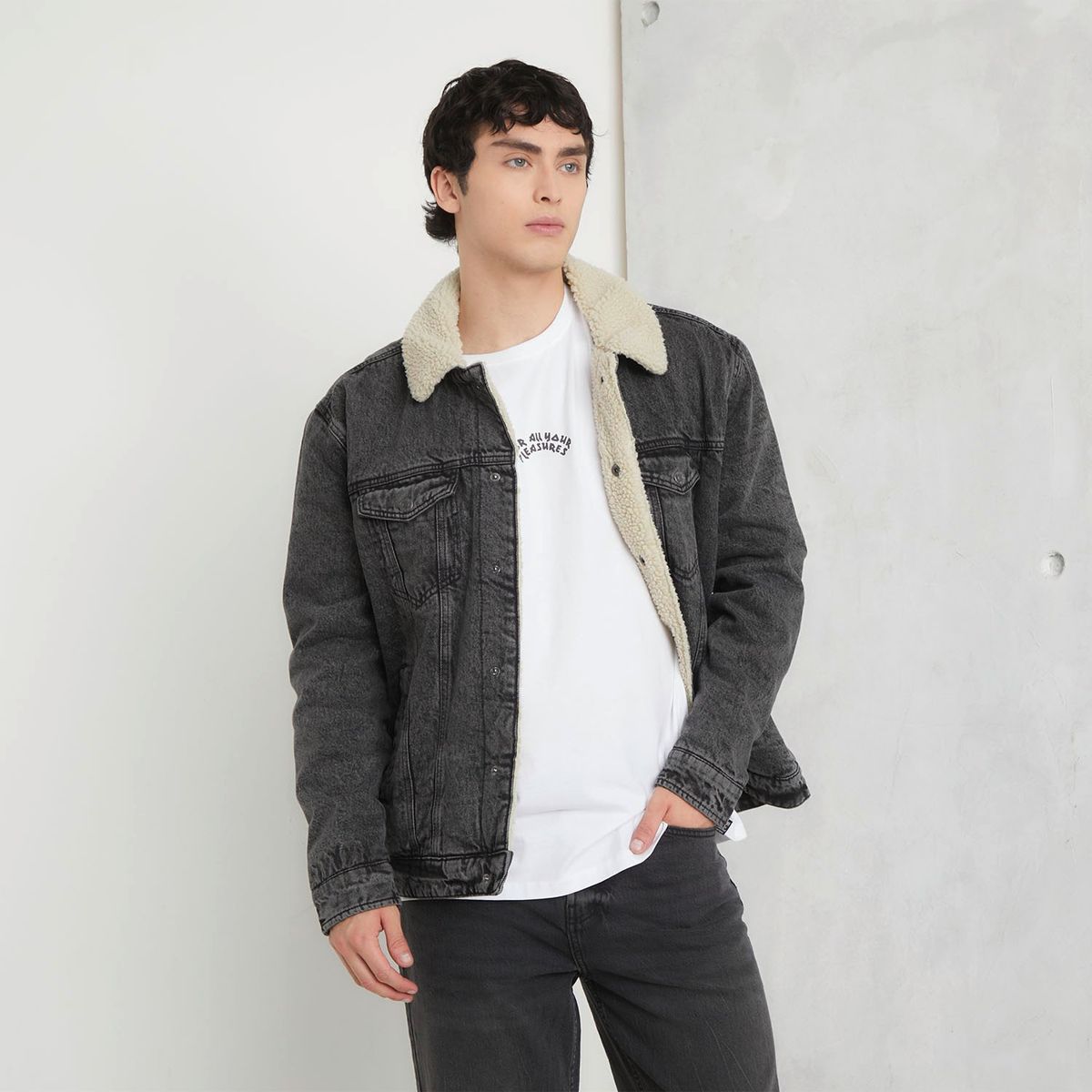 BEARCLIFF - Chaqueta de jean Hombre de Algodón Bearcliff