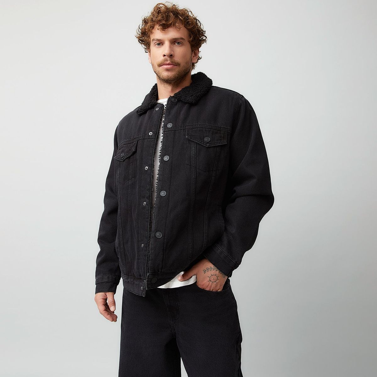 DENIMLAB - Chaqueta de jean Hombre de Algodón Denimlab