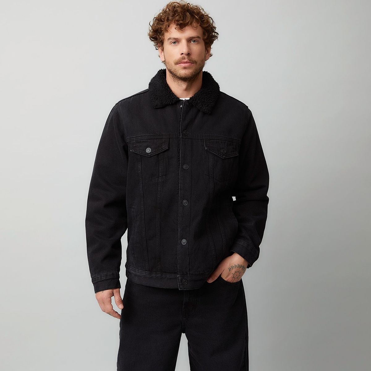 DENIMLAB - Chaqueta de jean Hombre de Algodón Denimlab