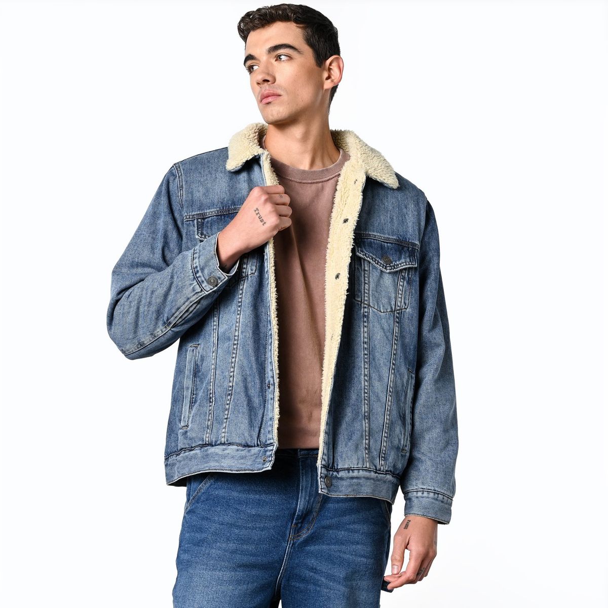 DENIMLAB - Chaqueta de jean Hombre de Algodón Denimlab