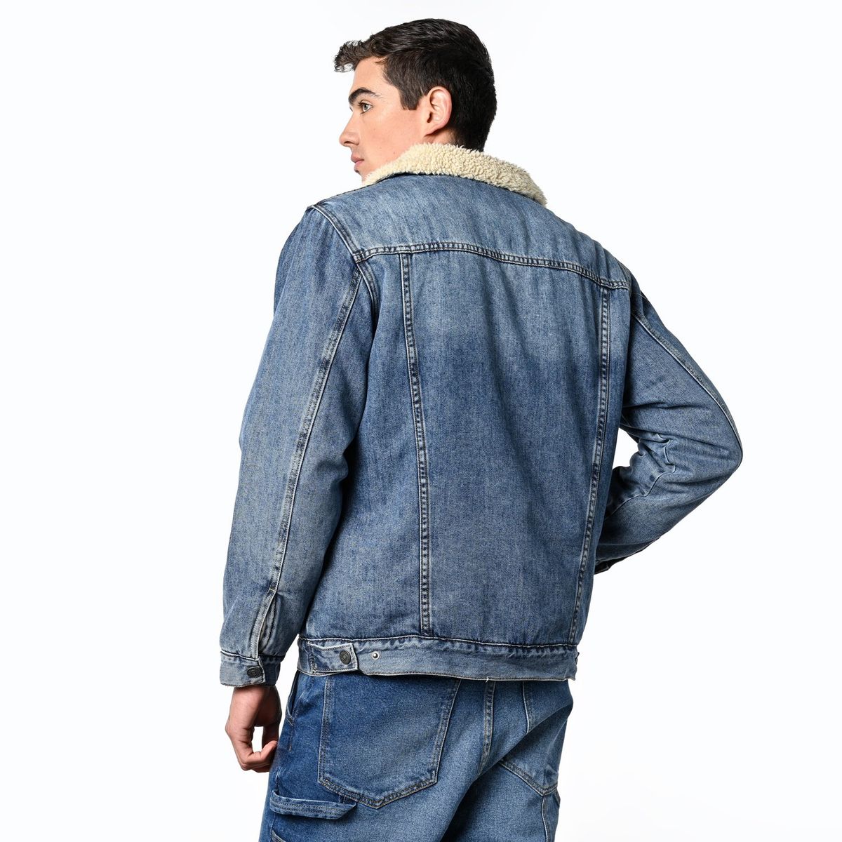 DENIMLAB - Chaqueta de jean Hombre de Algodón Denimlab