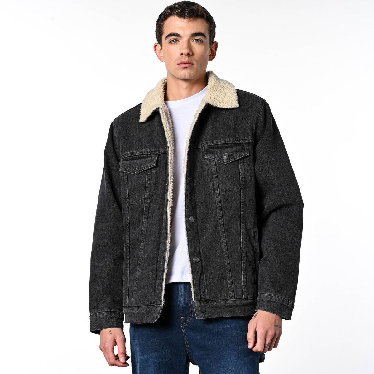 DENIMLAB - Chaqueta de jean Hombre de Algodón Denimlab