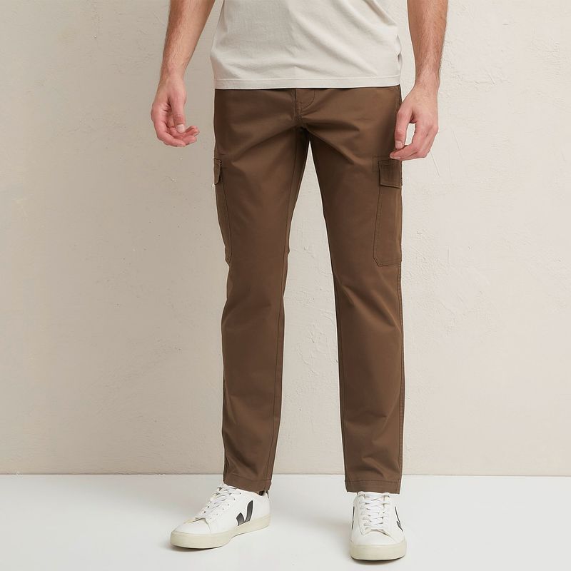 BASEMENT - Pantalón Cargo Hombre Slim de Algodón Basement