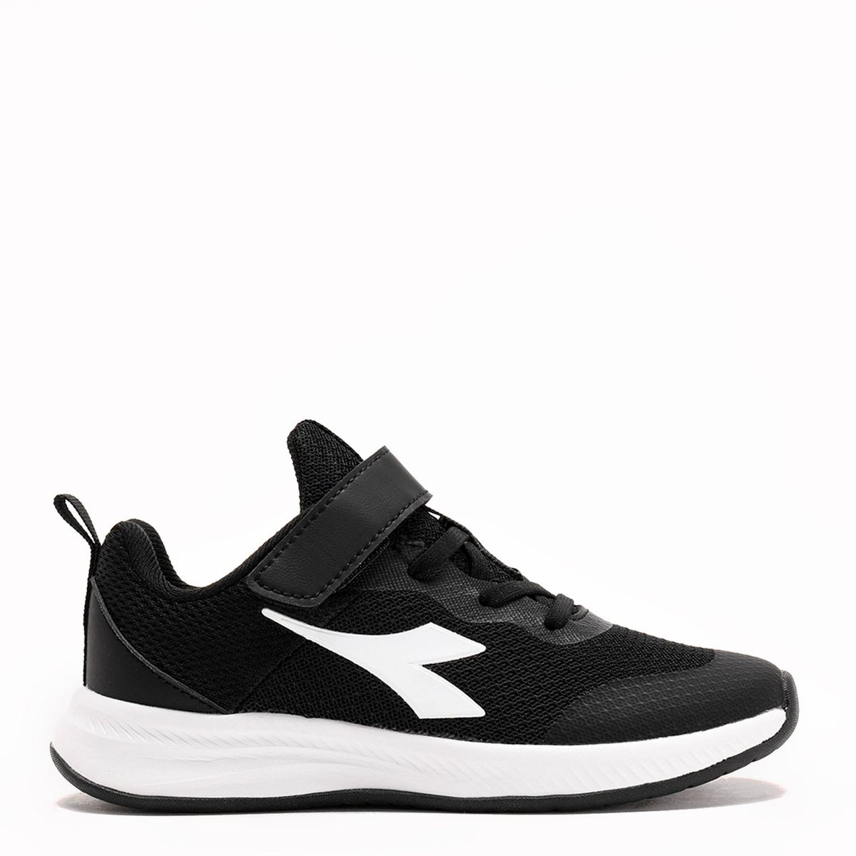 DIADORA - Tenis moda Diadora Solton K Niño con Velcro color Negro