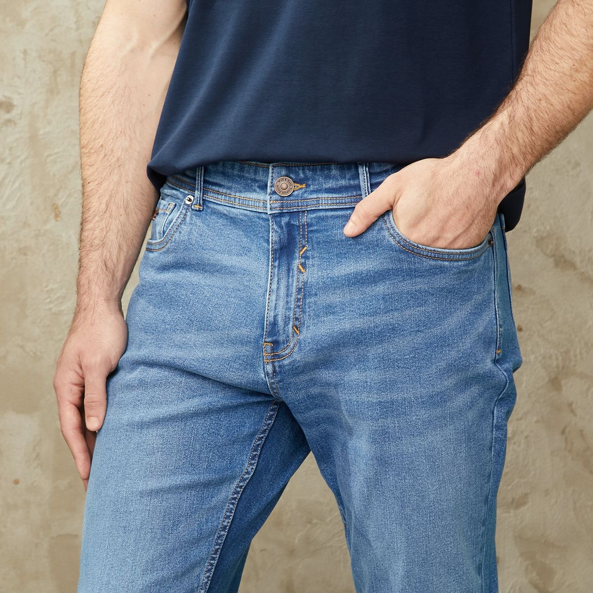 WOLF & HANK - Jean 5 Bolsillos Hombre Slim de Algodón Wolf & Hank