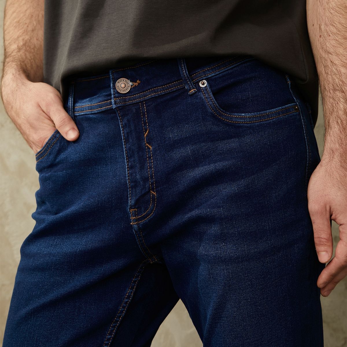 WOLF & HANK - Jean 5 Bolsillos Hombre Slim de Algodón Wolf & Hank