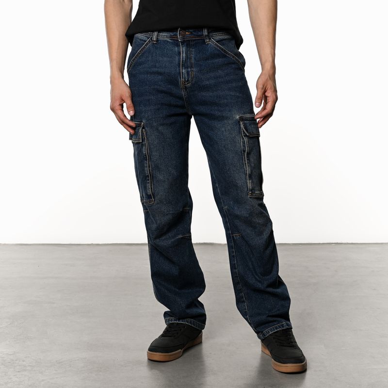 DENIMLAB - Pantalón cargo Hombre de Algodón Denimlab