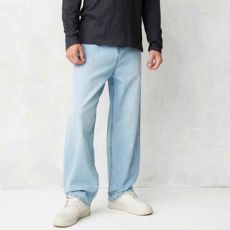 BEARCLIFF - Jean 5 Bolsillos Hombre Baggy de Algodón Bearcliff