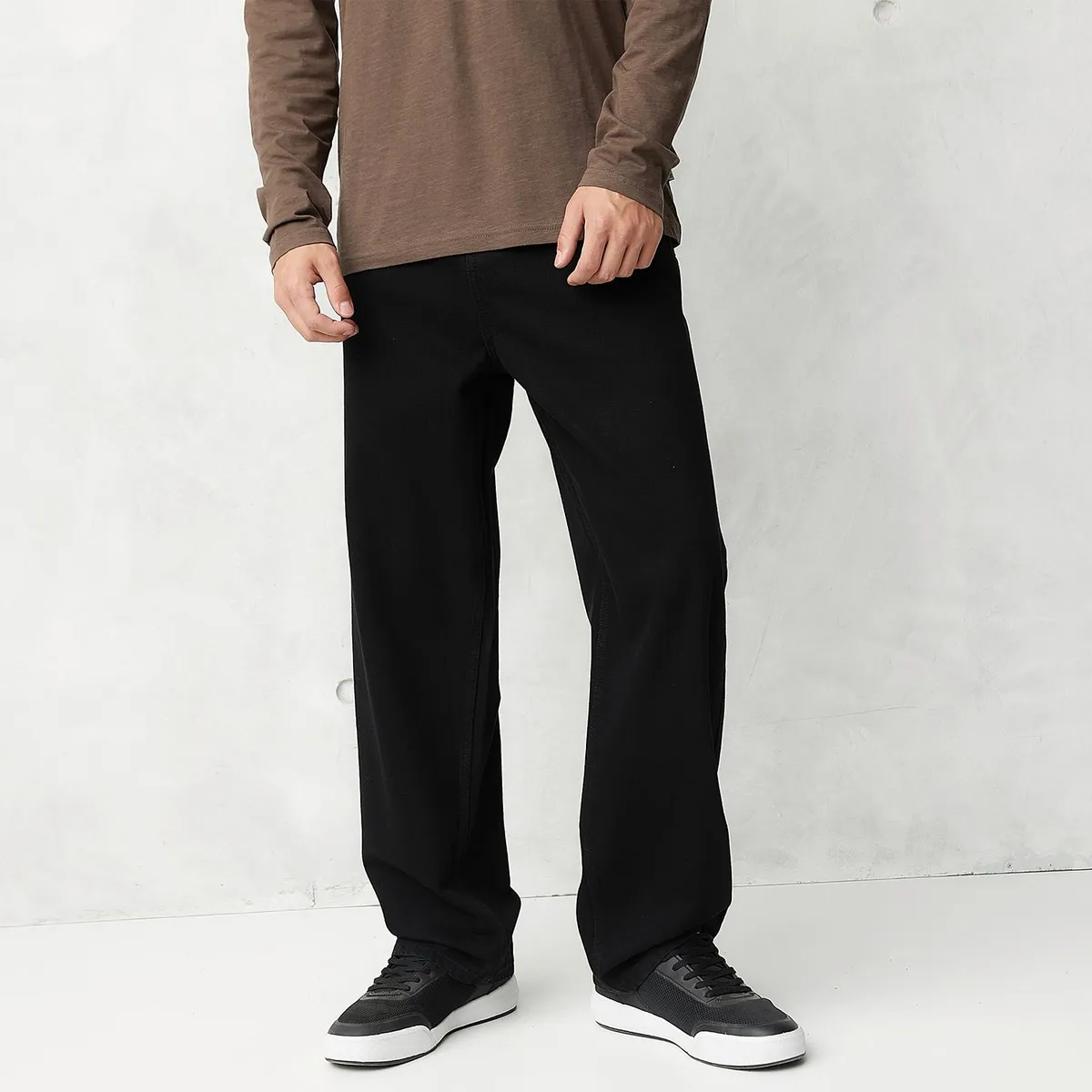 BEARCLIFF - Jean 5 Bolsillos Hombre Baggy de Algodón Largo 32 Bearcliff