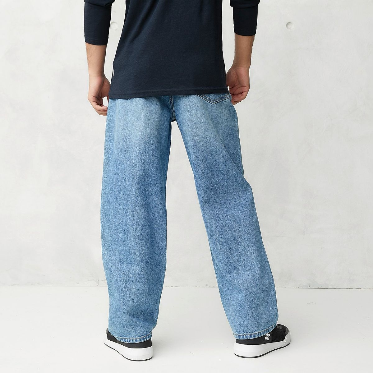 BEARCLIFF - Jean 5 Bolsillos Hombre Baggy de Algodón Largo 32 Bearcliff