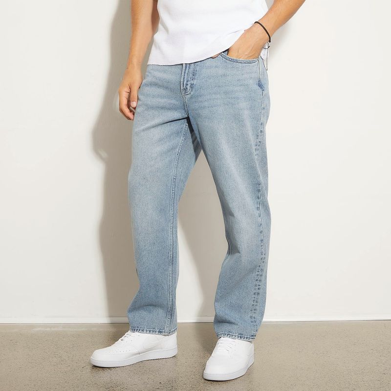 MOSSIMO - Jean 5 Bolsillos Hombre Recto de Algodón Mossimo