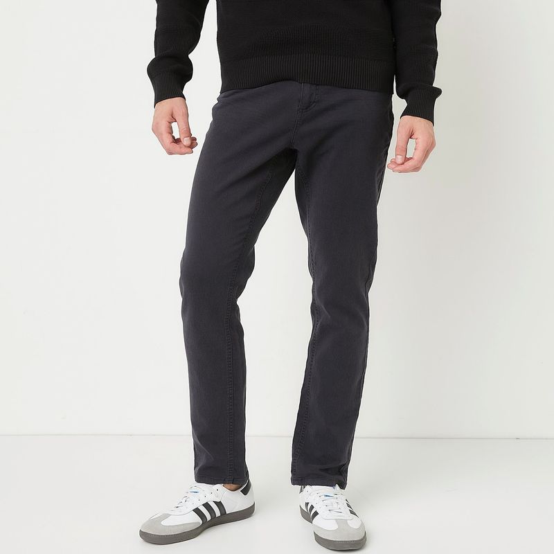 BASEMENT - Pantalón 5 Bolsillos Slim de Algodón Basement