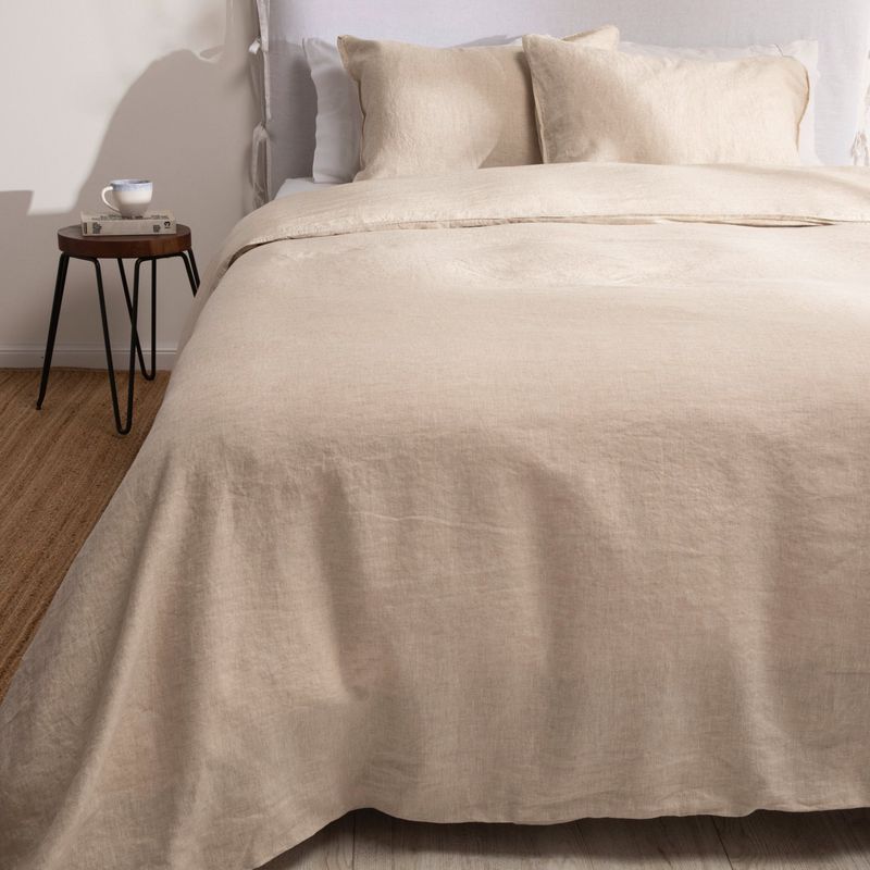 CASA CANTABRIA - Funda de duvet Adulto Lino 100% LINO NAT