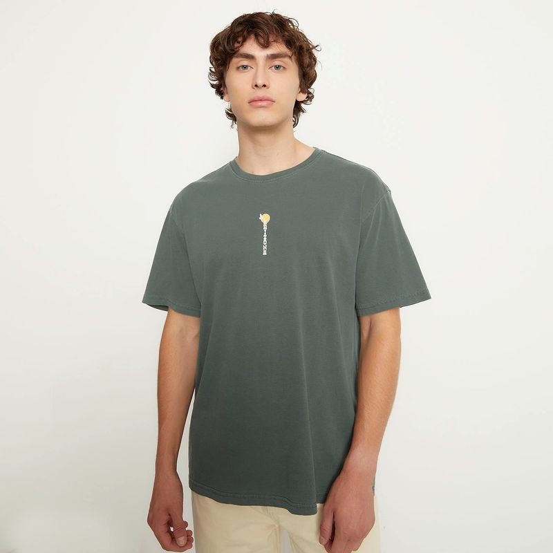 BEARCLIFF - Camiseta Hombre Manga corta con Estampado de Algodón Bearcliff