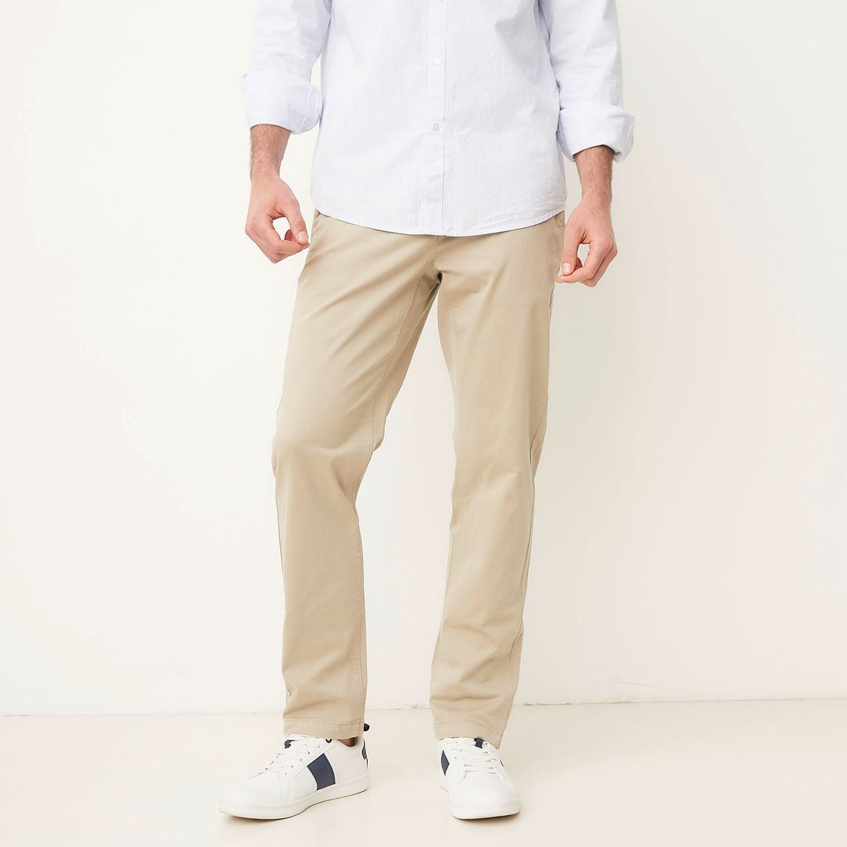 BASEMENT - Pantalón Chino Hombre Slim de Algodón Basement