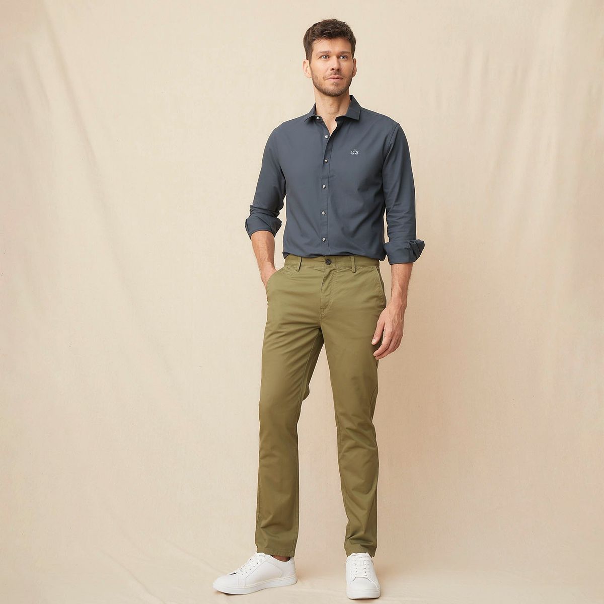 LA MARTINA - Pantalón Chino Hombre Slim de Algodón La Martina