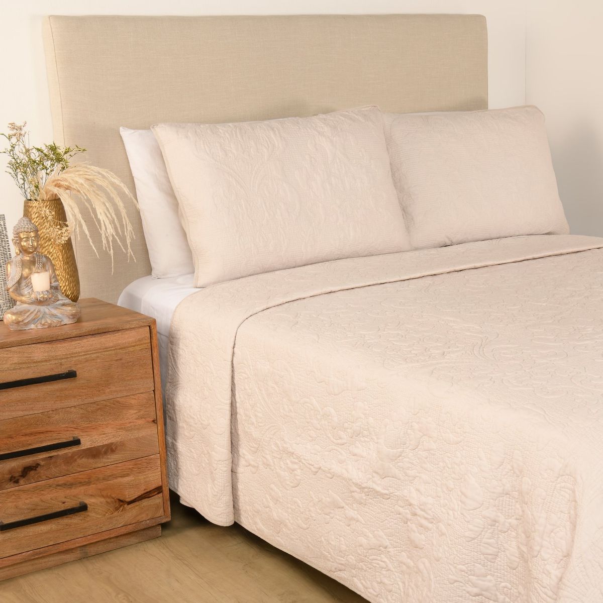 ROBERTA ALLEN - Cubrelecho Algodón Javiera Doble, Queen y King