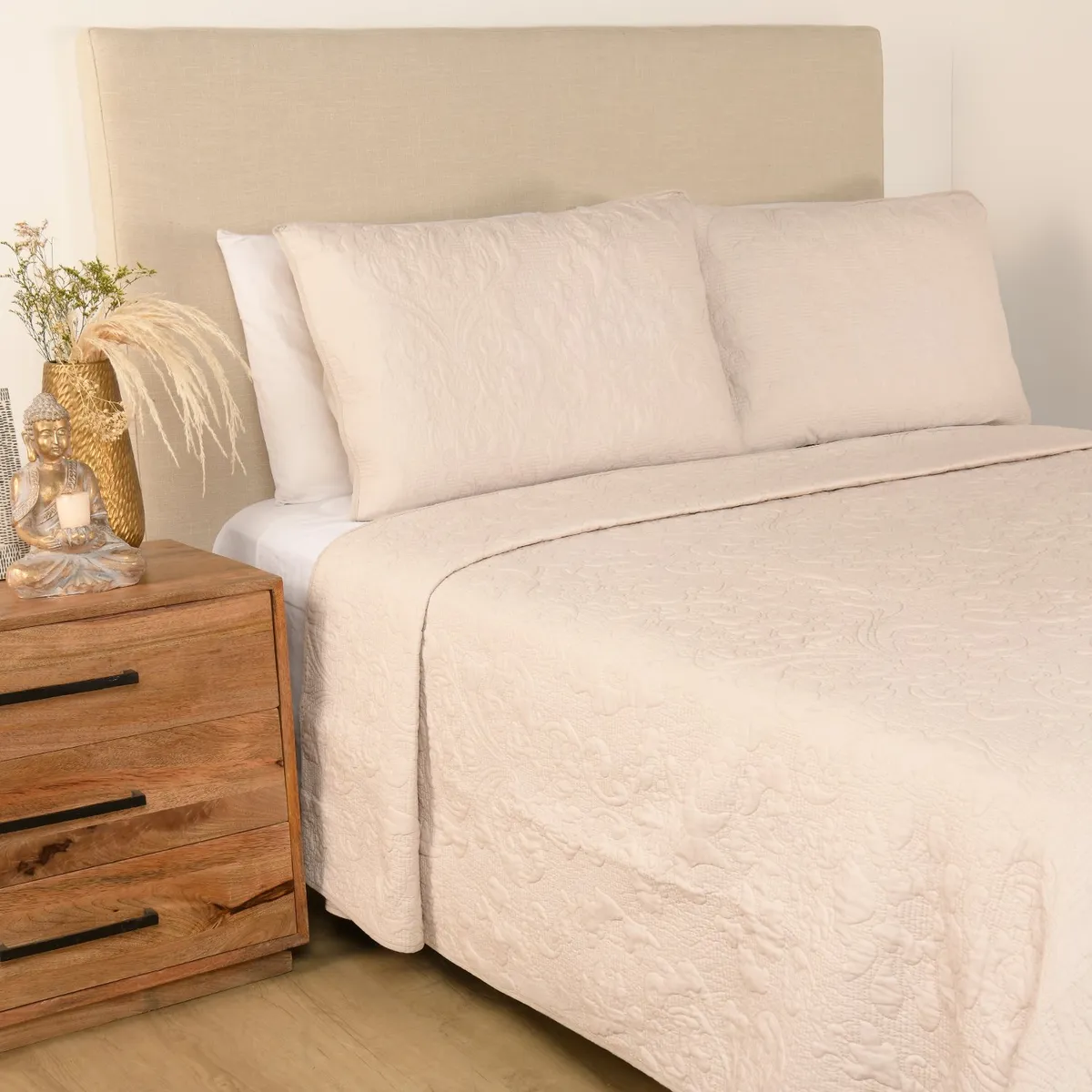 ROBERTA ALLEN - Cubrelecho Algodón Javiera Doble, Queen y King