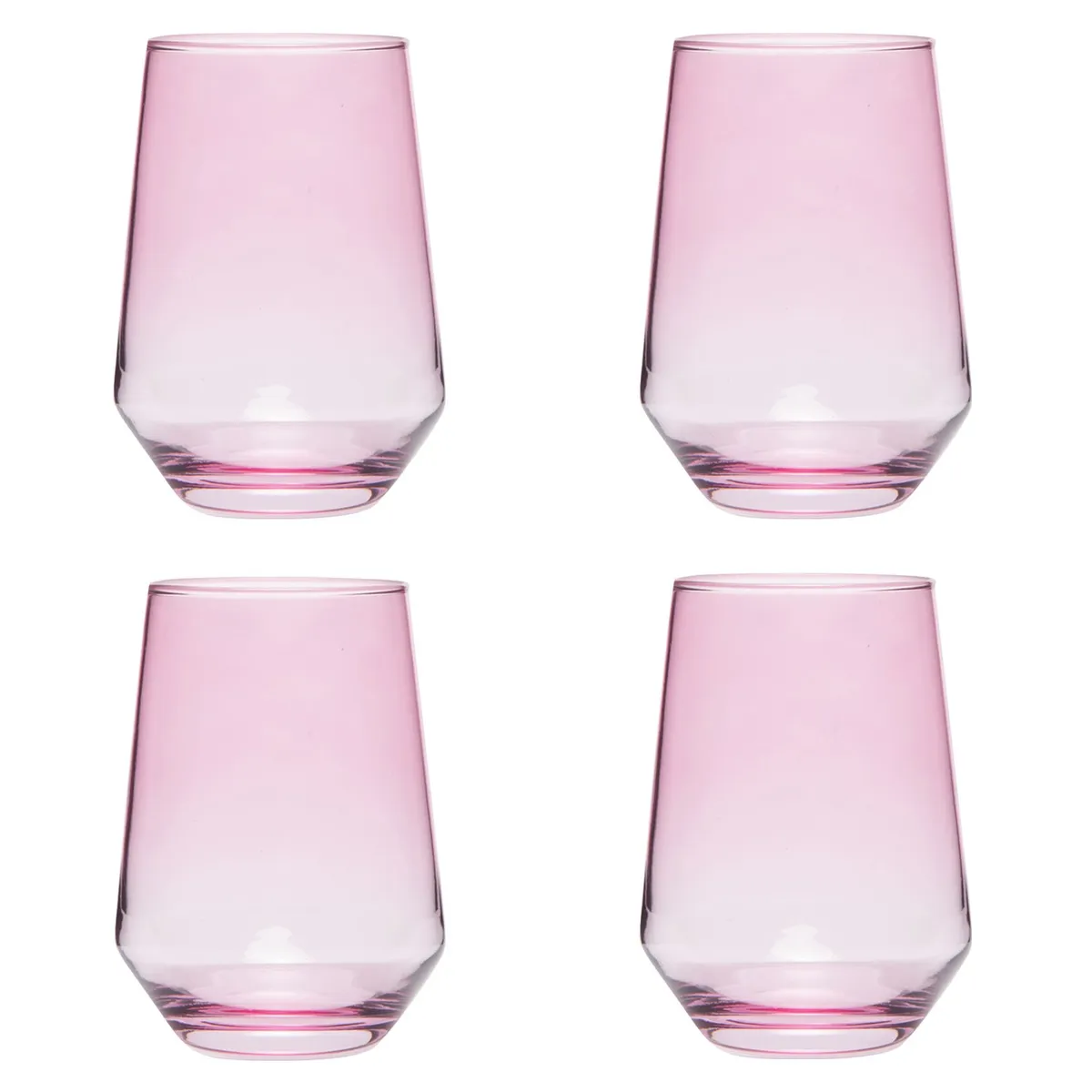 MICA - Set de vasos cortos Mica Vidrio 4 Piezas 250 ml