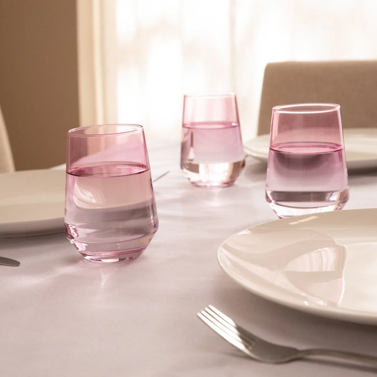 MICA - Set de vasos cortos Mica Vidrio 4 Piezas 250 ml