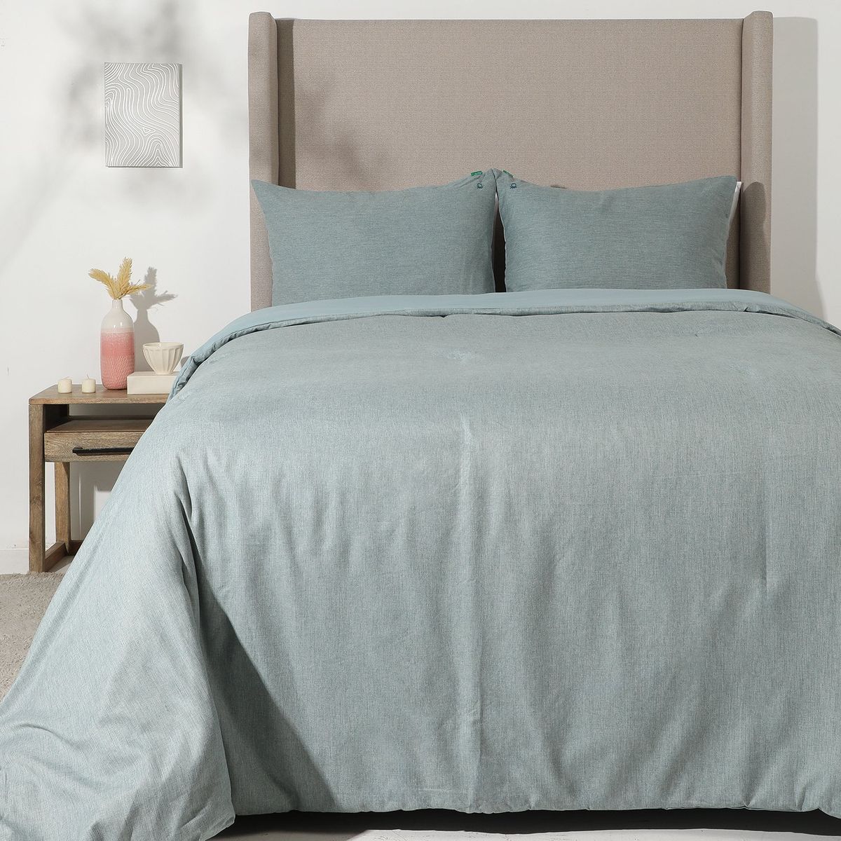 BENETTON - Edredón Poliéster Jersey Doble,Queen y King