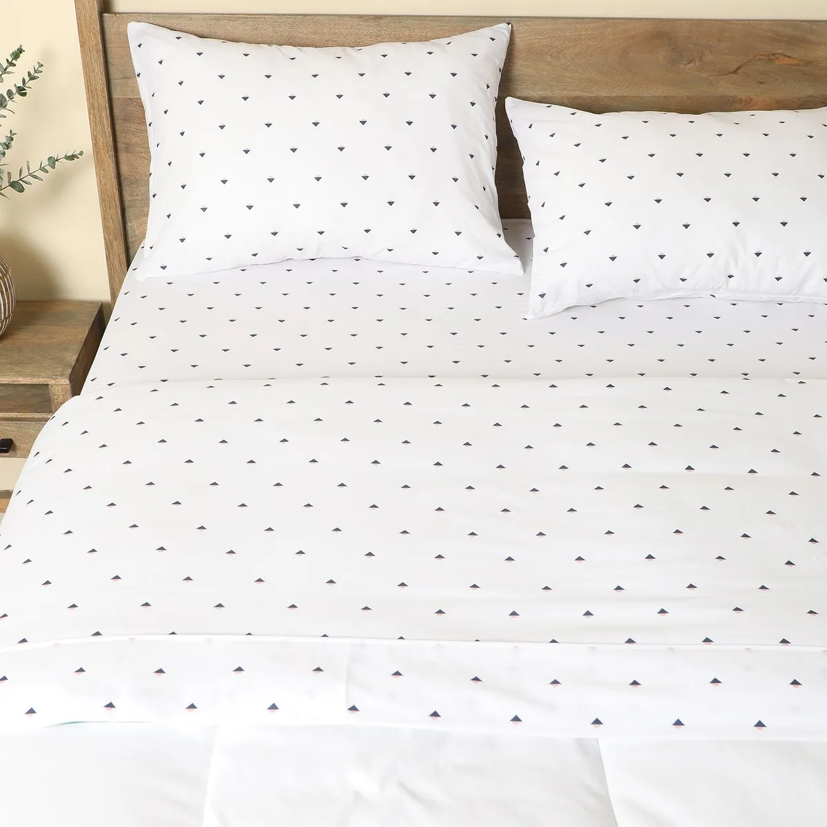 BENETTON - Sábanas Algodón 180 Hilos Ema Doble, Queen y King 