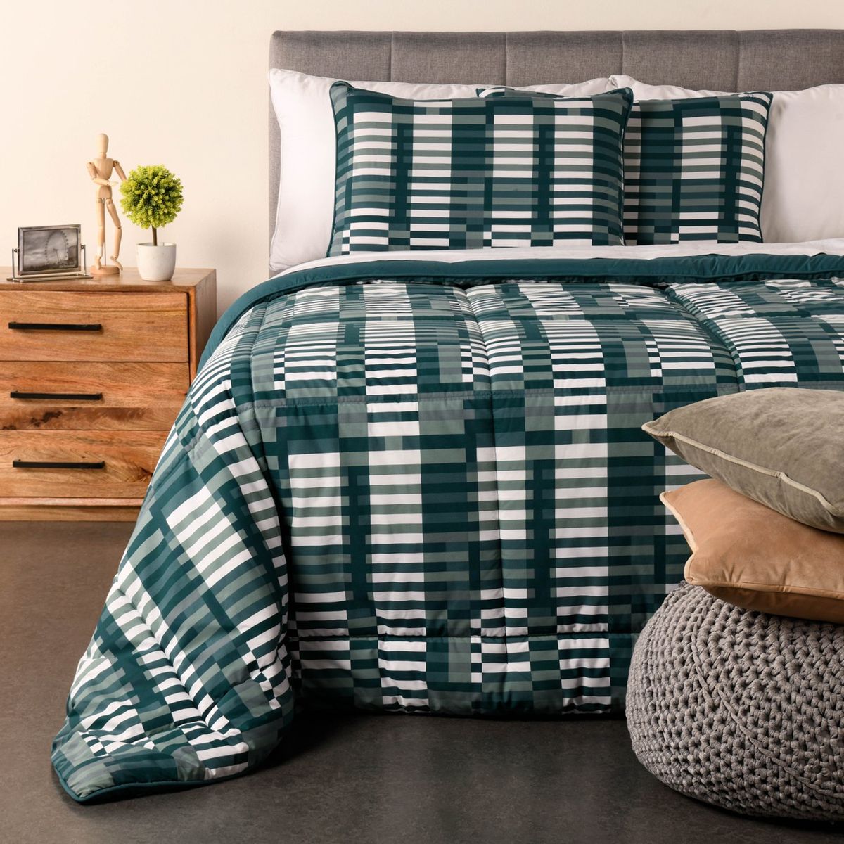 BENETTON - Edredón Poliéster Petronil Doble, Queen y King