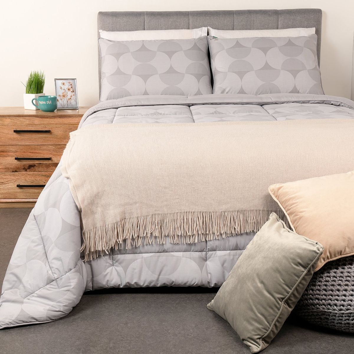 BENETTON - Edredón Polialgodón Aldo Doble,Queen y King