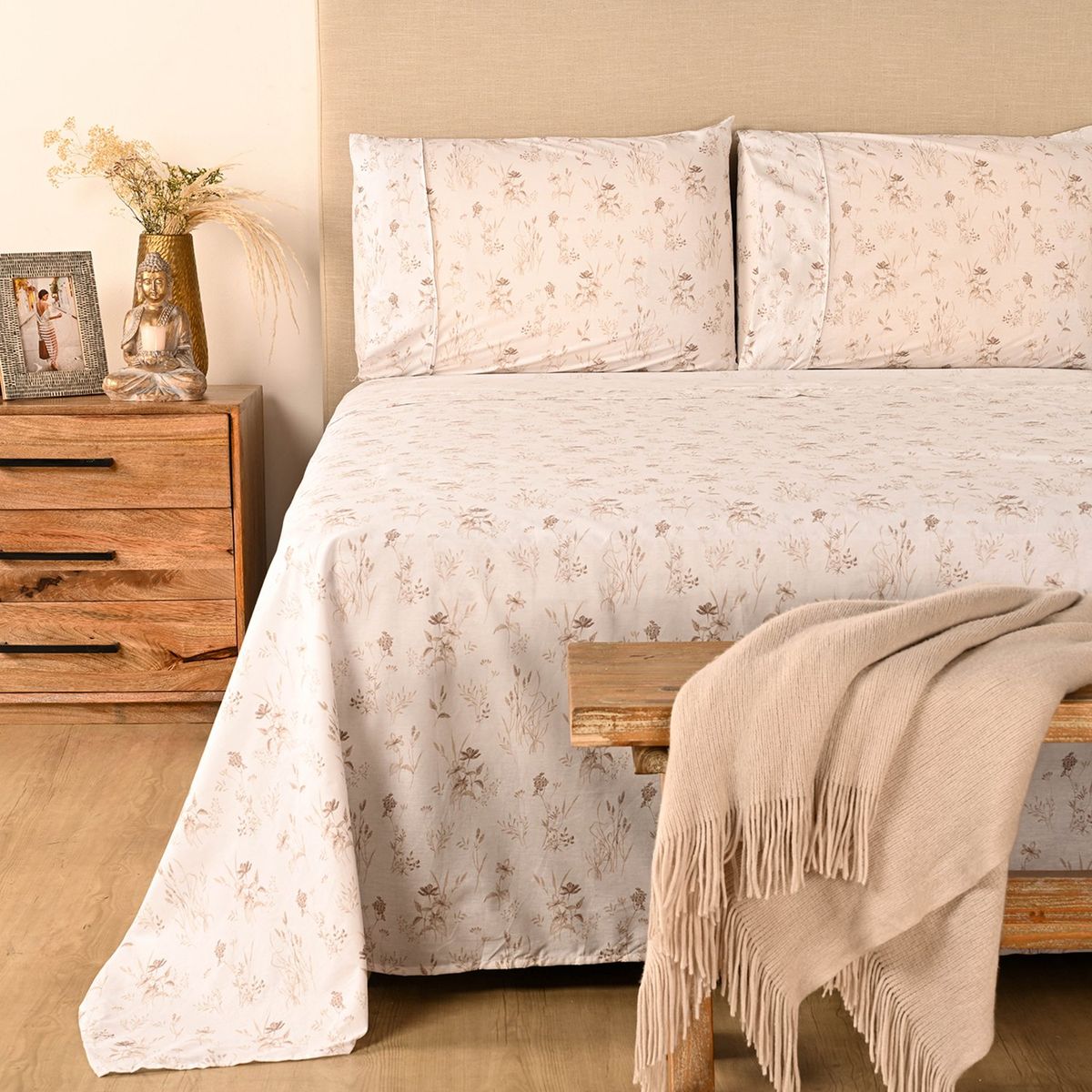 ROBERTA ALLEN - Sábanas Algodón 180 Hilos Fatima Sencillo, Doble, Queen y King 