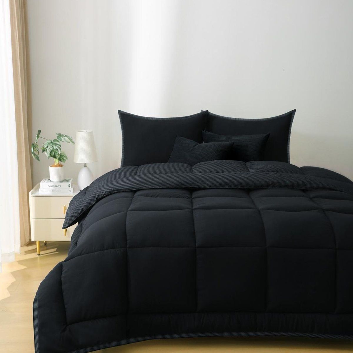 MICA - Edredón Poliéster Bicolor Doble, Queen y King