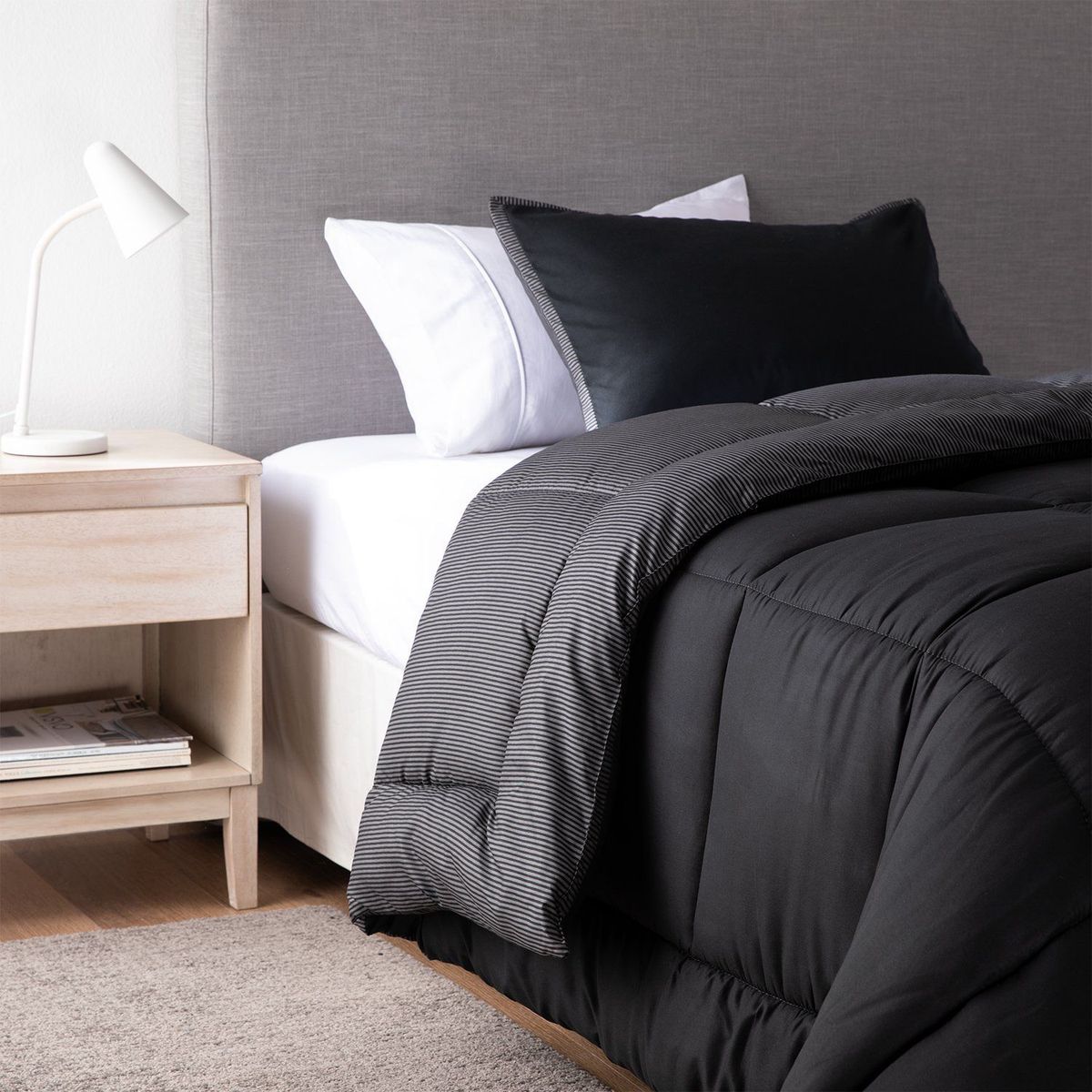 MICA - Edredón Poliéster Bicolor Doble, Queen y King