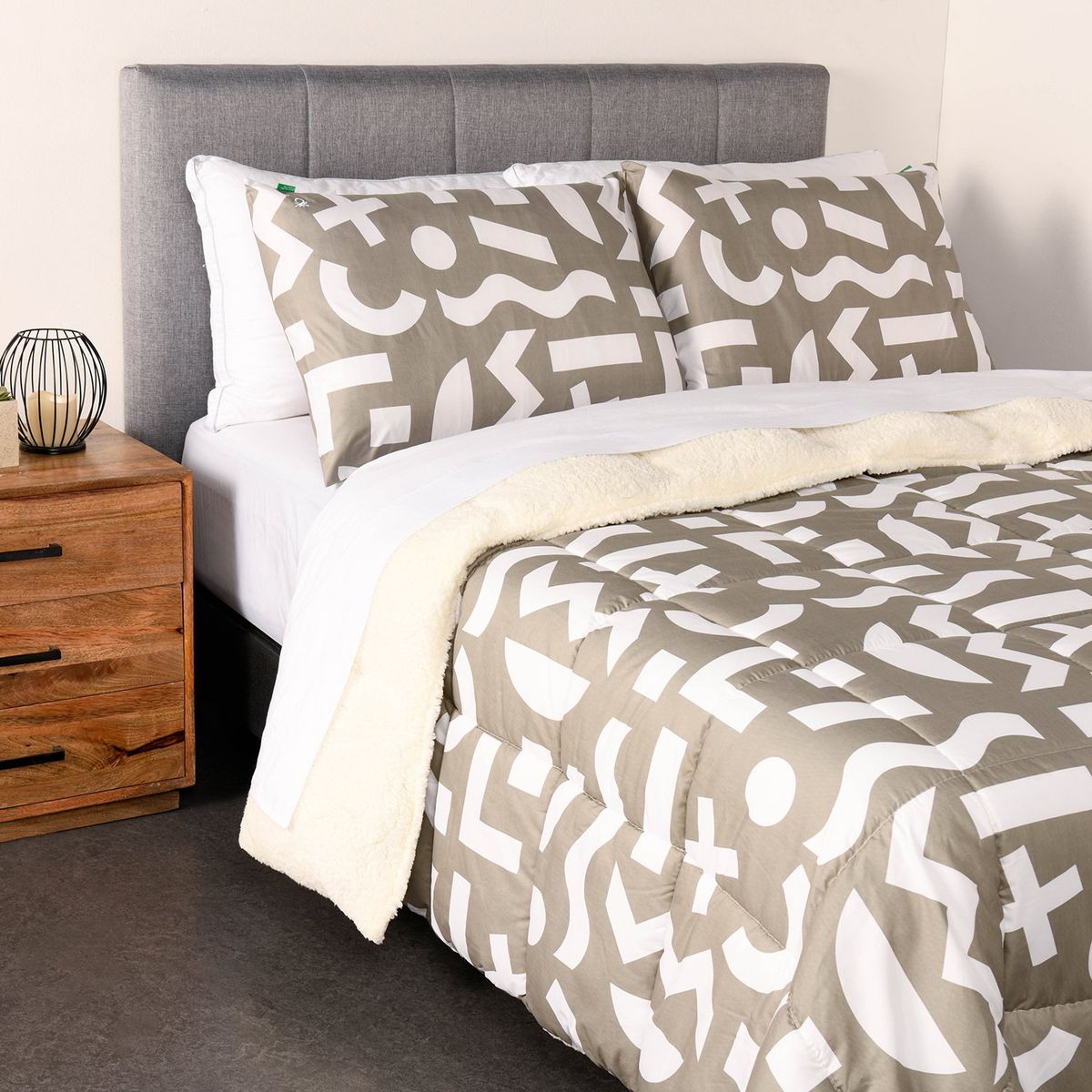 BENETTON - Edredón Benetton Estampado Bari Sherpa