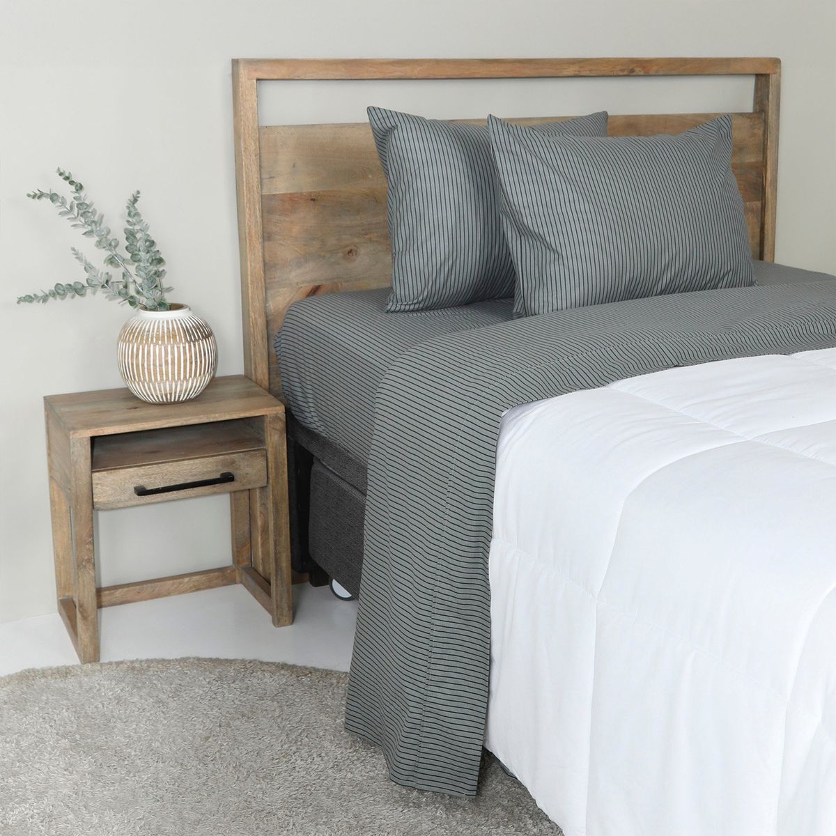 MICA - Sábanas Algodón 180 Hilos Sencillo, Doble, Queen y King 