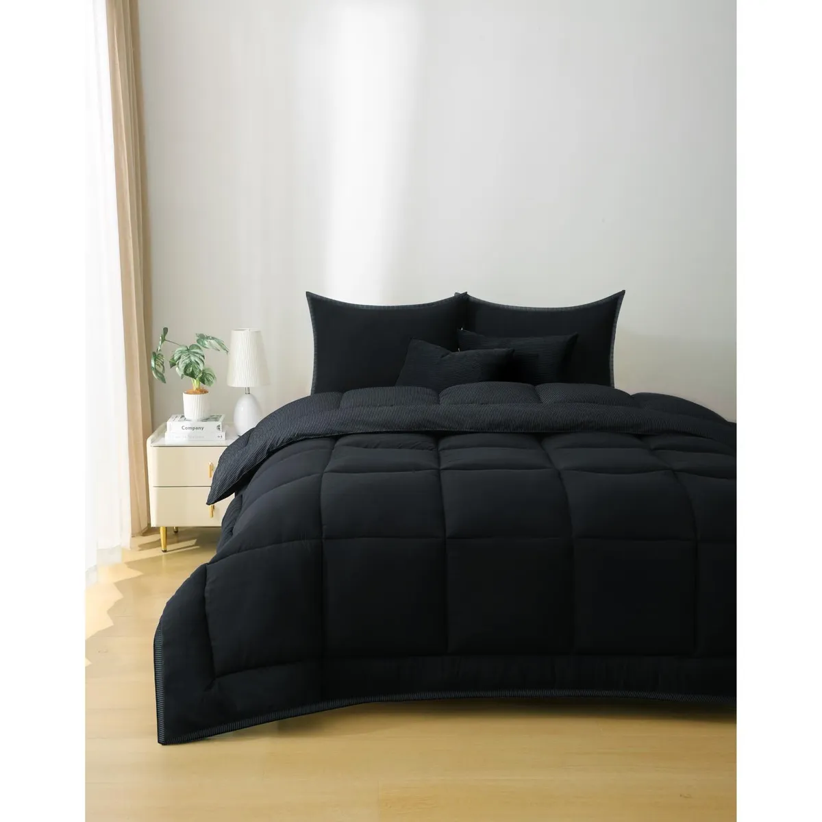 MICA - Edredón Poliéster Bicolor Doble, Queen y King