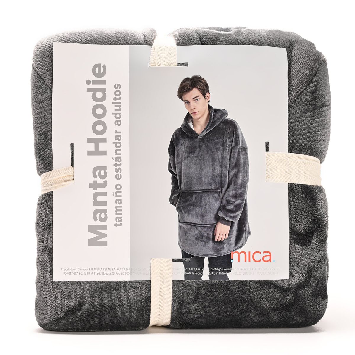 MICA - Manta Hoodie Lisa de Poliéster Mica