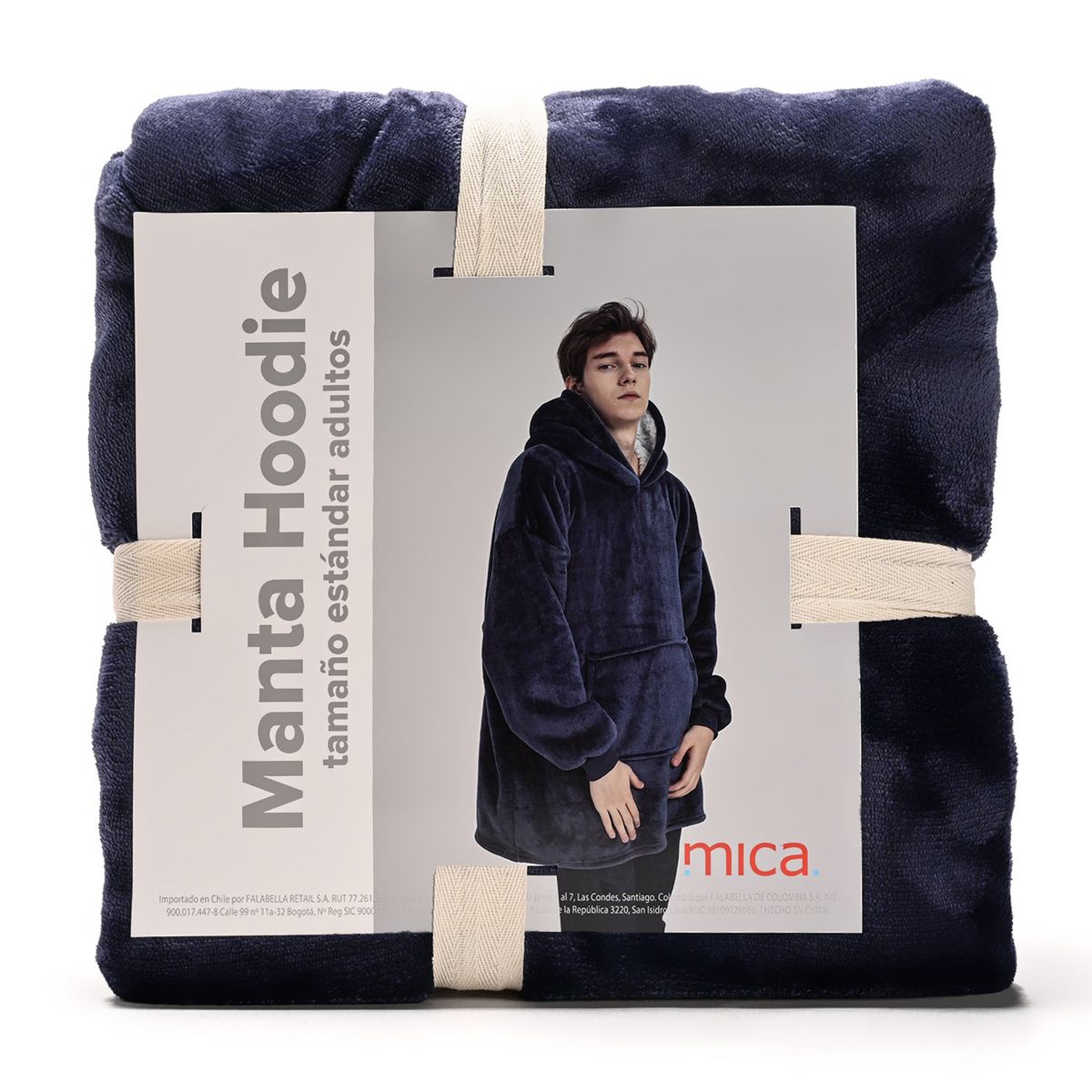 MICA - Manta Hoodie Lisa de Poliéster Mica