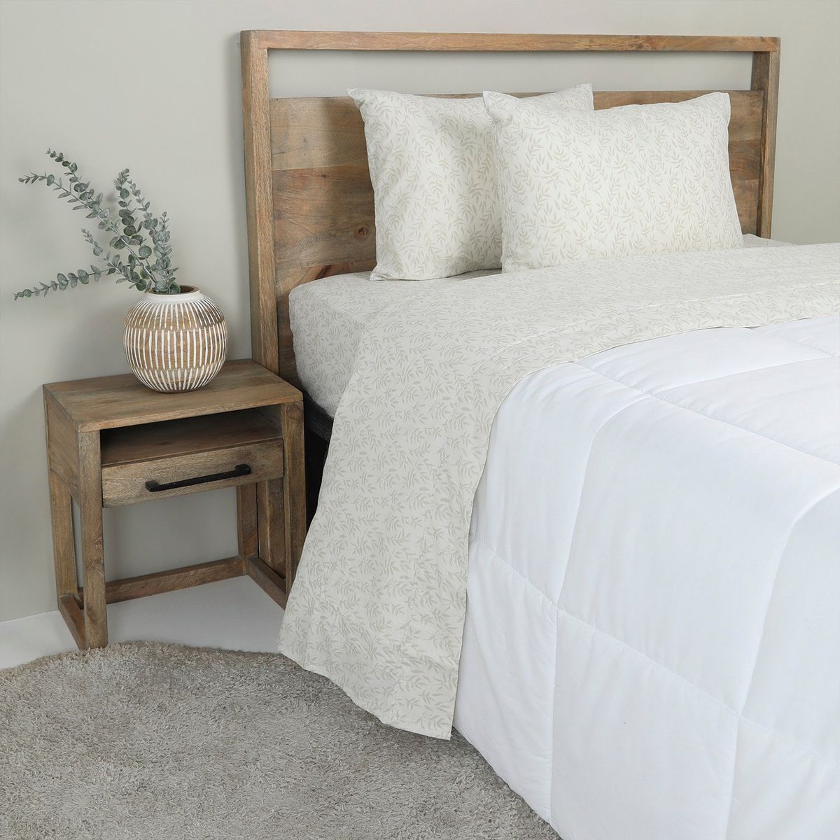 MICA - Sábanas Algodón 180 Hilos Iris Sencillo, Doble, Queen y King 